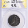 1793 Wreath Cent S-11B ANACS VF-20 Details